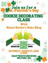 Load image into Gallery viewer, St. Patrick's Day Cookie Decorating Class