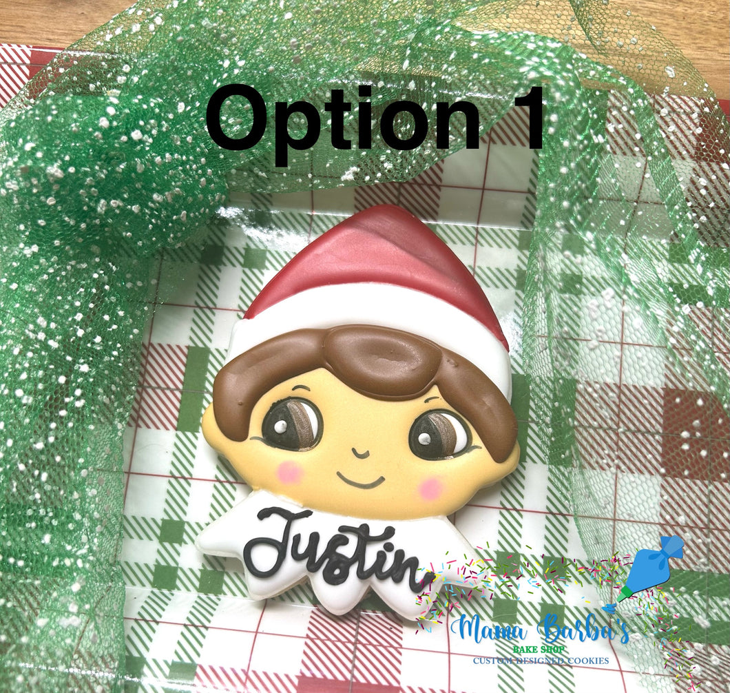 Personalized Elf on the Shelf Cookie