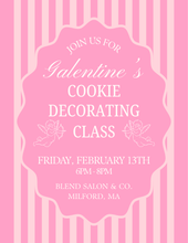 Load image into Gallery viewer, BLEND SALON &amp; CO. CLASS -  Galentine's Day Cookie Decorating Class
